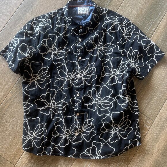 Flag & Anthem mens short sleeve, all cotton, embroidered casual shirt size XL - Picture 4 of 9